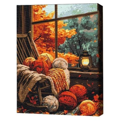 купить Картина по номерам BrushMe BS54174FC 30x40c (fără cutie) Confort de toamnă в Кишинёве 