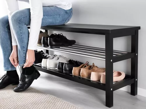 cumpără Raft pentru încălțăminte Ikea Tjusig 108x50 (Negru) în Chișinău 