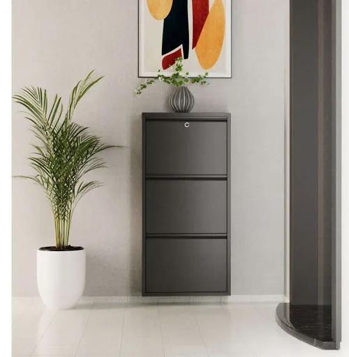 купить Полка для обуви Trendy Locking 3 Piece Metal-Anthracite, 50x103x15cm в Кишинёве 