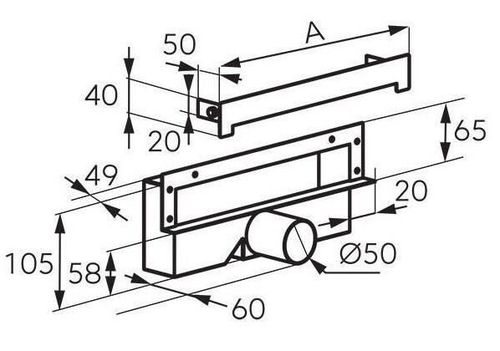 купить Душевой трап Ferro OLWS1 in perete 300mm в Кишинёве 