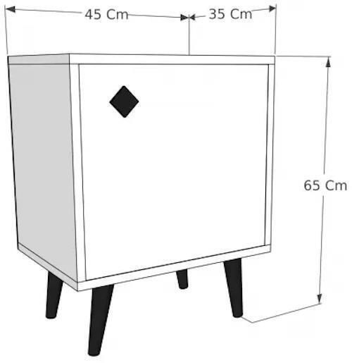 cumpără Noptieră Trendy Hastikoz Kepi, 45x65x35cm (GTR001536) în Chișinău 