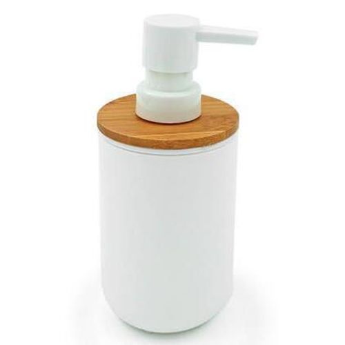 купить Дозатор для мыла Tendance 47161 белый пластик/бамбук в Кишинёве 