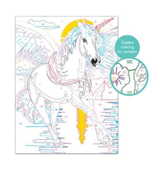 купить Картина по номерам As Kids 1038-41016 Unicorn в Кишинёве 
