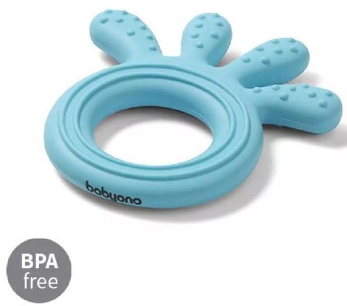 cumpără Iinel dentiție BabyOno 0826/03 Inele dentitie din silicon OCTOPUS blu în Chișinău 