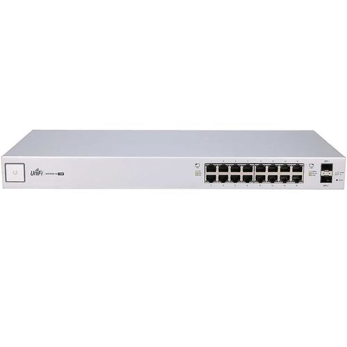 купить Ubiquiti UnFi Switch 16 (US-16-150W), 16-Port Gigabit RJ45, 2-ports SFP, 150W, POE+ IEEE 802.3at/af and 24V Passive PoE, PoE Output 150W, Non-Blocking Throughput: 18 Gbps, Switching Capacity: 36 Gbps, Rackmountable(retelistica switch/сетевой коммутатор) в Кишинёве 