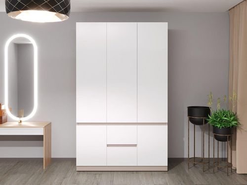 купить Шкаф Bayro Harmony 1350x2200x550 cu sertare gri piatra в Кишинёве 