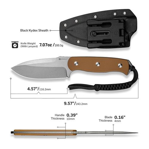 купить Нож походный Sencut S24036-3 Toxodon, G10, teacă Kydex в Кишинёве 