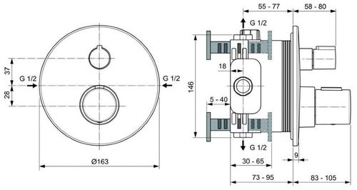 купить Смеситель для душа Ideal Standard CERATHERM T100 A5813AA в Кишинёве 
