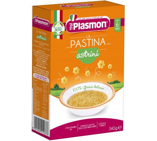 Plasmon Paste-stelute (6+ luni) 340 g 