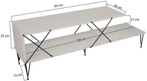 купить Тумба напольная для TV Trendy Strada Alb, 120x40x30cm (GTR000210) в Кишинёве 