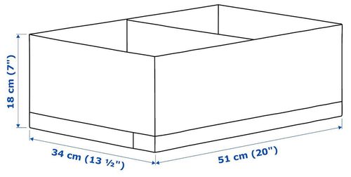 купить Короб для хранения Ikea Stuk 34x51x18 (Alb) в Кишинёве 