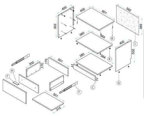 cumpără Dulap Arta Mobilei Living Gray G14 (AM125) în Chișinău 