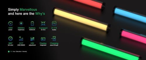 cumpără Iluminare pentru foto-video Patona Premium LED RGB Tube Photo/Video Light 32,5cm în Chișinău 