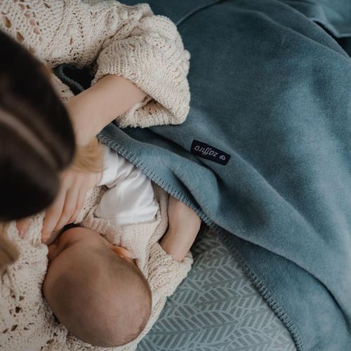 купить Детское постельное белье Zaffiro Покрывало хлопок 75х100 голубой в Кишинёве 