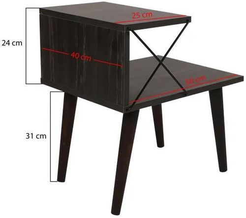 cumpără Noptieră Trendy Cruce Maro închis, 50x55x40cm (GTR001526) în Chișinău 