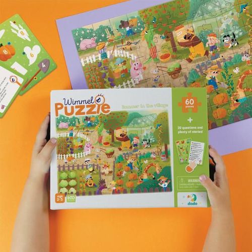 купить Головоломка Dodo 300558 Puzzle Vara în sat, seria Wimmelpuzzle, 60el в Кишинёве 