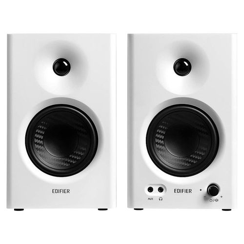 cumpără Boxe Monitor Activ Edifier MR4 White Active Speakers, Studio Monitor 2.0/ 2x21W RMS, 1-inch silk dome tweeter and 4-inch diaphragm woofers, MDF wooden cabinets, simple connection to mixers, audio interfaces, computers or media players, front-mounted headphone output and AUX în Chișinău 