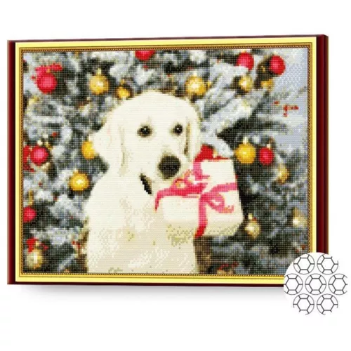 купить Картина по номерам Art Gallery GA85565 Mozaic cu diamante 40x50cm Labrador cu cadou в Кишинёве 