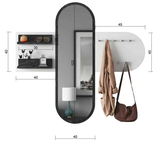 cumpără Mobilă pentru antreu Trendy P3-1769, 125x120x12cm (GTR001414) în Chișinău 