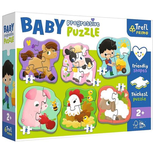 cumpără Puzzle Trefl 44000 Puzzles - Baby Progressive - Farm în Chișinău 