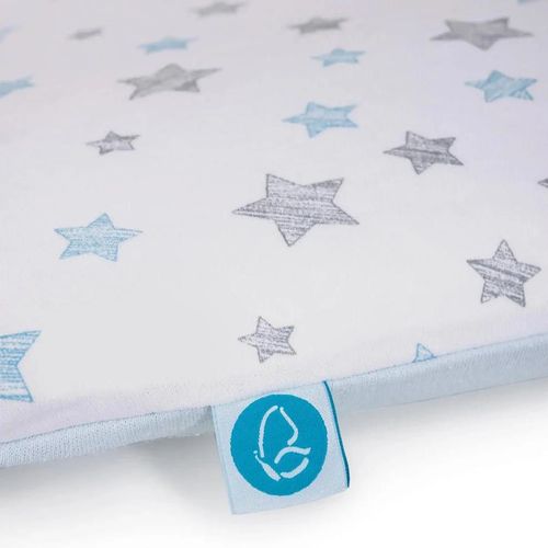 купить Аксессуар для пеленания Ceba Baby W-847-626-603 Huse pentru saltea de infasat moale Gray Stars/Blue Stars, 70x50cm в Кишинёве 