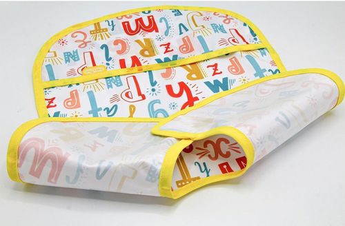 cumpără Bavețică BabyJem 788 Baveta cu buzunar Alfabet, 28x41 cm în Chișinău 