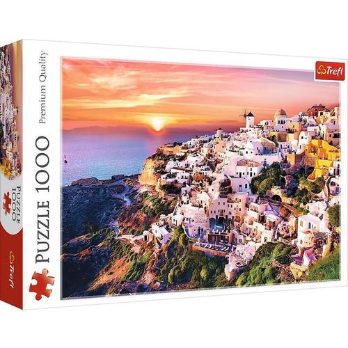 cumpără Puzzle Trefl 10435 Puzzles - 1000 - Sunset over Santorini în Chișinău 