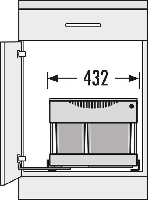 cumpără Feronerie pentru mobilă Hailo 3644821 Space-saving Tandem S plus 18/12 în Chișinău 