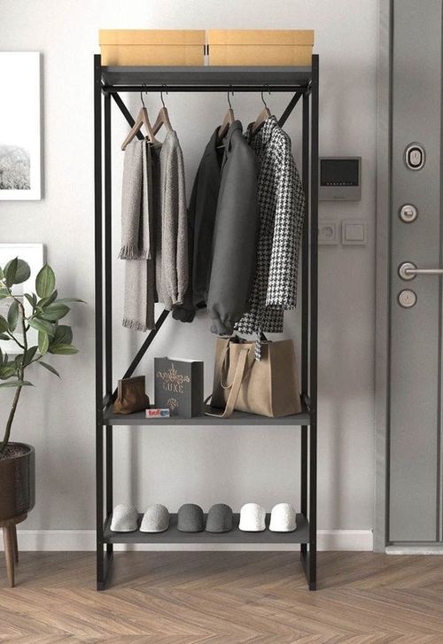 cumpără Cuier pentru haine Nex Home Antreu, 66x35x160 cm, Antracit (21-15-08) în Chișinău 