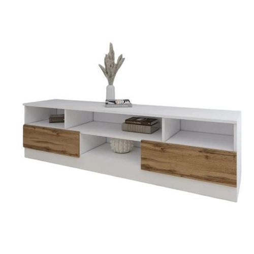 cumpără Comodă TV Smartex (16351) Т6 160cm TV Alb+Stejar inchis în Chișinău 