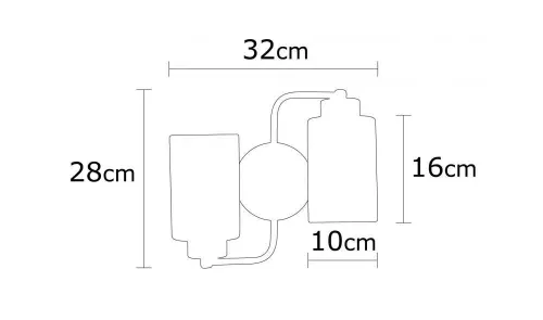 cumpără Candelabru de perete Trendy Balcova-N-346, 32x28x32cm în Chișinău 