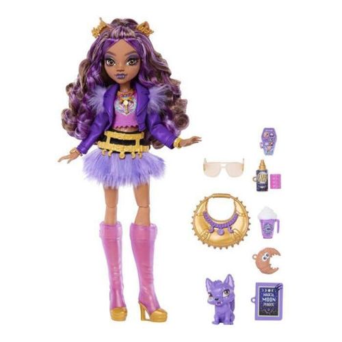cumpără Păpușă Mattel JHK30 Monster High, Clawdeen Wolf cu animalul de companie Crescent în Chișinău 