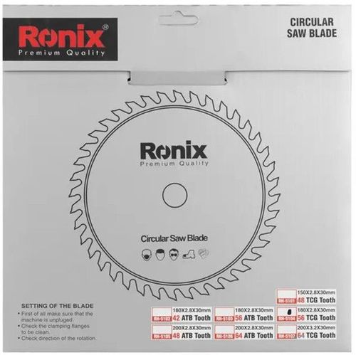 cumpără Disc de tăiere Ronix RH-5104 Pânză circulară lemn ATB 180x56T în Chișinău 