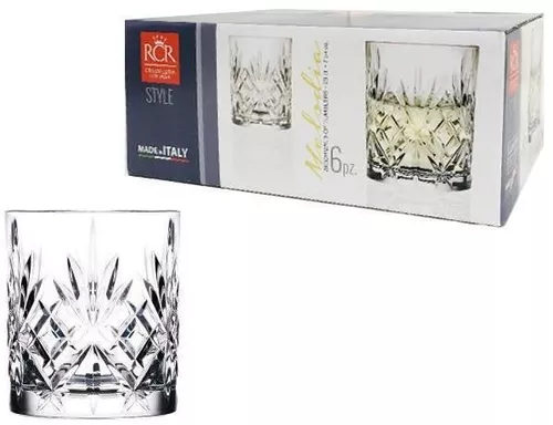 купить Посуда для напитков RCR 23186 Набор тумблеров для виски Melodia 6шт, 230ml в Кишинёве 