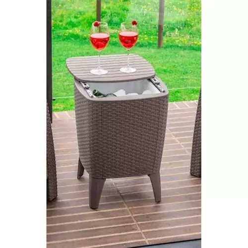 cumpără Mobilier pentru grădină Hydro S Masuta cu spatiu de racire Capri, 41.5x41.5x58, Cappuccino în Chișinău 