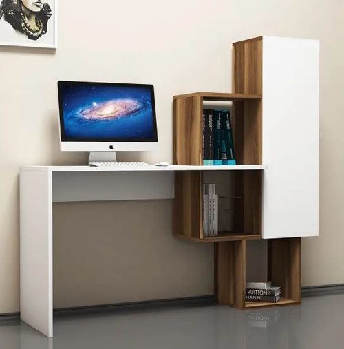 купить Офисный стол Trendy Acelya, Nuc, Alb 145x141x45cm в Кишинёве 