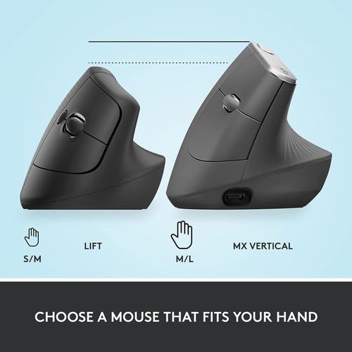 cumpără Mouse Logitech Lift Vertical Ergonomic, Black în Chișinău 