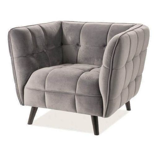 купить Кресло Signal Castello 1 Velvet (Gray/Wenge) в Кишинёве 