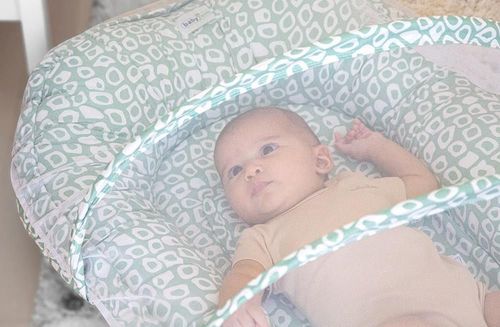 cumpără Cocon pentru bebelusi BabyJem 554 Saltea reductor BabyNest cu pernuta si plasa insecte Sleep Safe Verde în Chișinău 