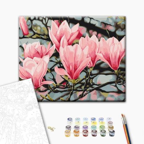 купить Картина по номерам BrushMe RBS54135FC 30x40cm (fără cutie) Floare de magnolie в Кишинёве 