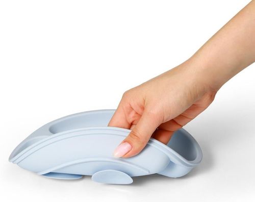 cumpără Seturi pentru hrănire bebelușilor BabyOno 1482/01 Placa de silicon cu ventuza (albastru) în Chișinău 