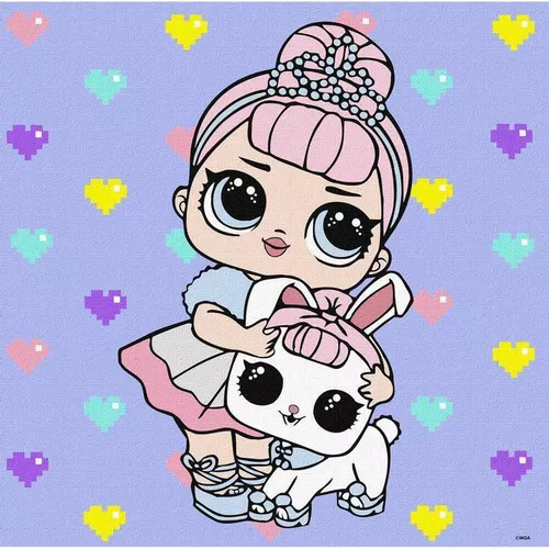 купить Картина по номерам Ideyka (KHO6289) L.O.L. Surprise!TroopSurprise Crystal Queen WithCrystalBunny, 40х40 в Кишинёве 