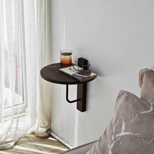 купить Полка декоративная Trendy Reve-Negru, Nuc (GTR005464) в Кишинёве 
