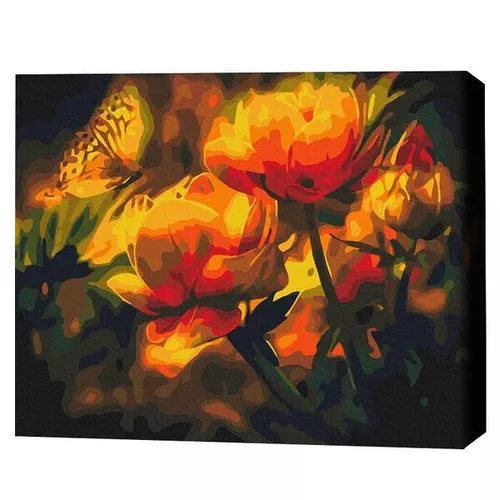 купить Картина по номерам BrushMe BS22025 40x50cm (în cutie) Contraste florale в Кишинёве 