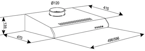 cumpără Hotă Tornado BONA 10 (60) MARO LED în Chișinău 