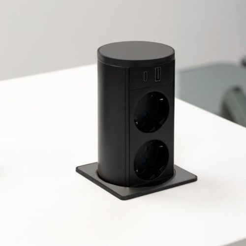 cumpără Priză electrică ASA Plastici 060.47F.00012 Versalift square version 2 sockets F + 1 USB 5V (A+C) Pewter în Chișinău 
