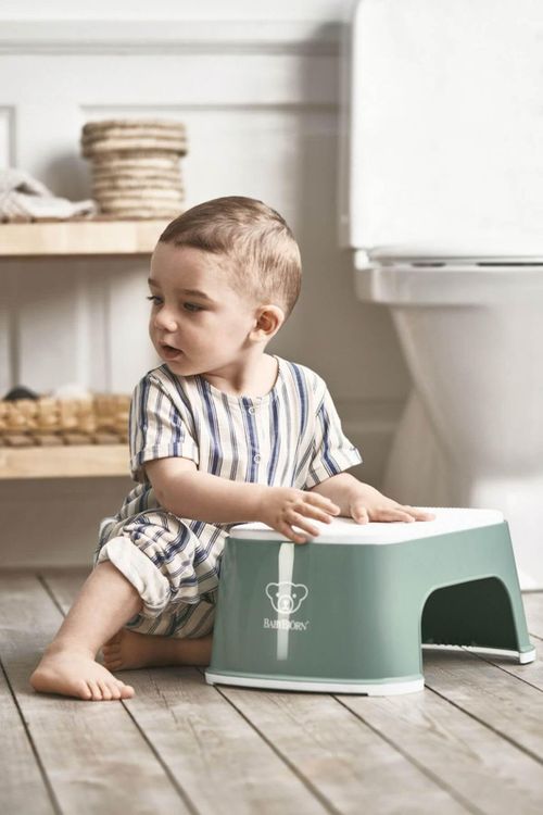 купить Подставка-ступенька BabyBjorn 061268A Treapta inaltator pentru baie Step Stool Deep Green/White в Кишинёве 