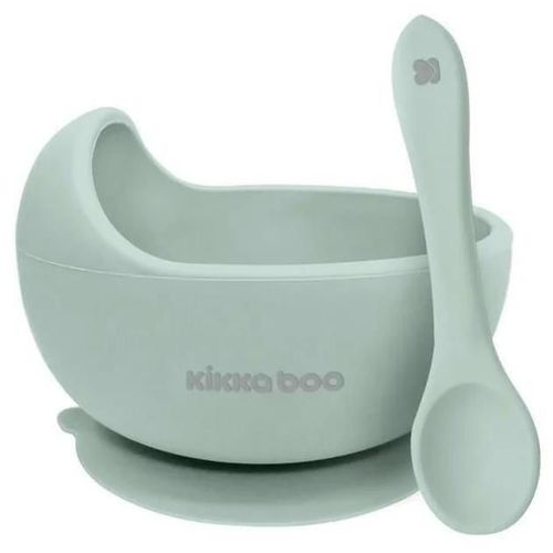 купить Посуда для кормления Kikka Boo 31302040115 Castron cu lingura din silicon Yummy Mint в Кишинёве 