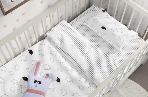 купить Домашний текстиль Relaxe Home Детское постельное бельё TEP Tepik 140 х 105 см Ovechka Dolli в Кишинёве 