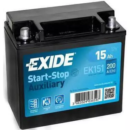 купить Автомобильный аккумулятор Exide START&STOP AUXILIARY 12V 15Ah 200EN 150x90x145 -/+ (EK151) в Кишинёве 